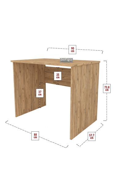 საოფისე/სამეცადინო მაგიდა ფიჭვის ფაქტურით ( (60*90)